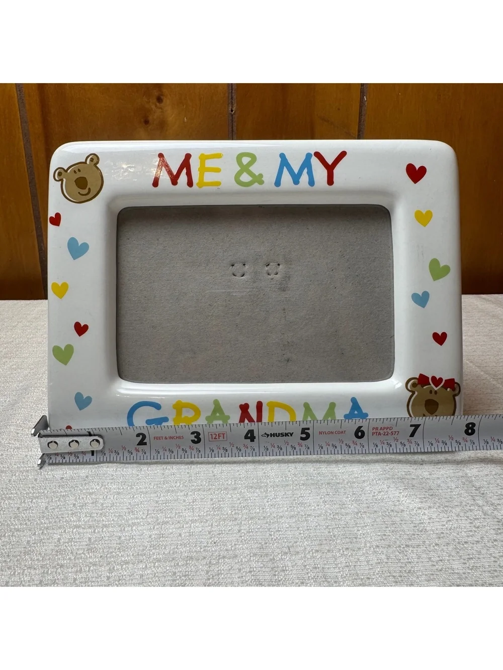 Vintage Me & My Grandma Ceramic Picture Frame Holds 4x6 Photo